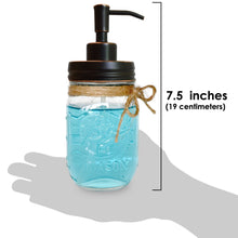 Stainless Steel Mason Jar Soap Pump/Lotion Dispenser - Includes Iconic, Vintage Smooth “Ball” (Regular Mouth) 16 oz Glass Mason Jar (16 Ounce, Oil Rubbed Bronze Pump)