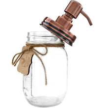 Premium Rust Resistant 304 18/8 Stainless Steel Mason Jar Soap Pump / Lotion Dispenser Kit by Premium Home Quality - Includes 16 oz (Regular Mouth) Glass Mason Jar (Brushed Copper)