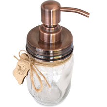 Premium Rust Resistant 304 18/8 Stainless Steel Mason Jar Soap Pump / Lotion Dispenser Kit by Premium Home Quality - Includes 16 oz (Regular Mouth) Glass Mason Jar (Brushed Copper)